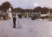 John Singer Sargent The Luxembourg Garden at Twilight France oil painting artist